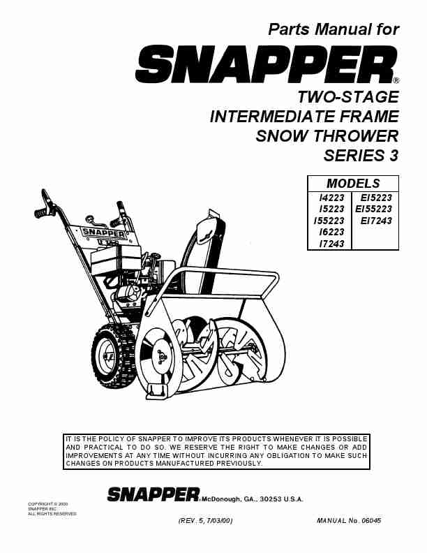Snapper Snow Blower I4223-page_pdf